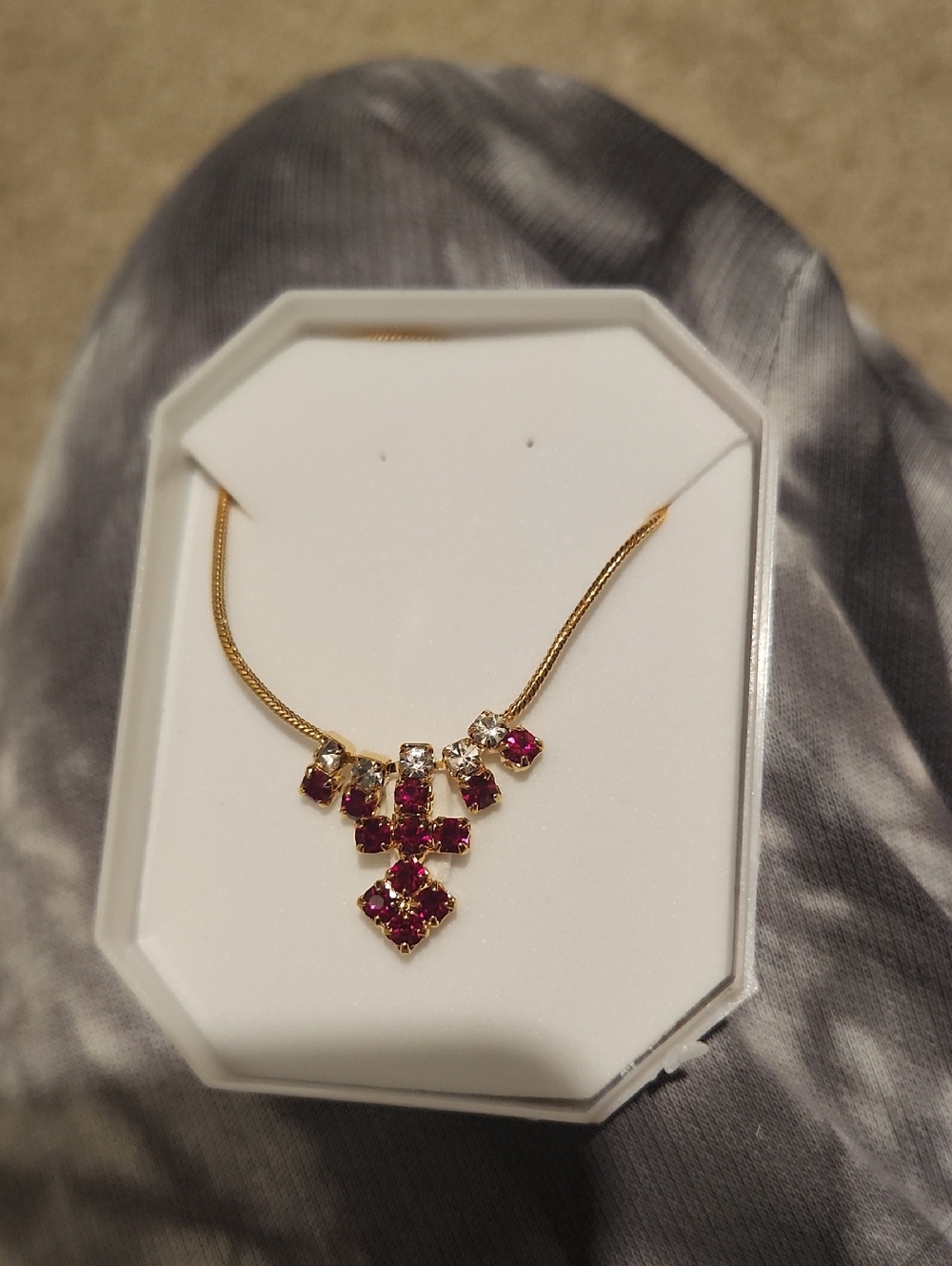 Indian Red And Gold Necklace
